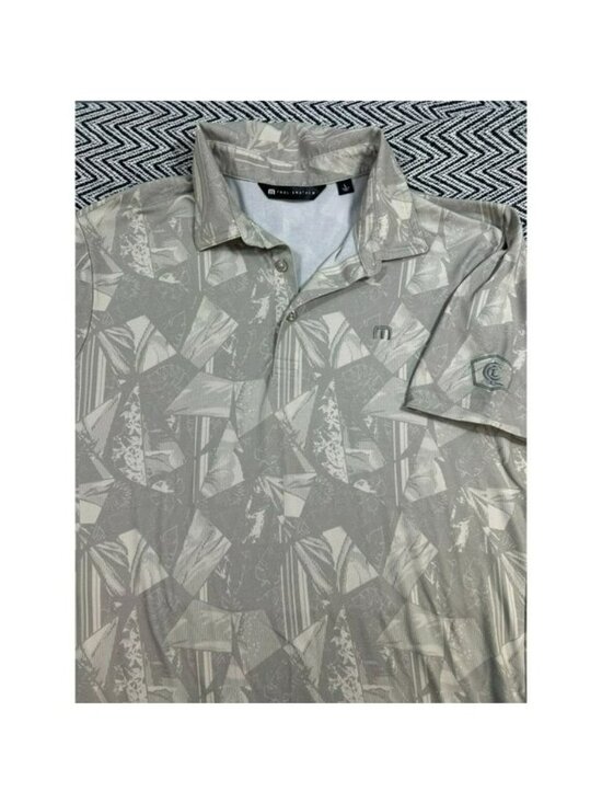 TravisMathew Other - TravisMathew Travis Mathew Men's Golf Polo Large Geometric Hawaiian Print Peru